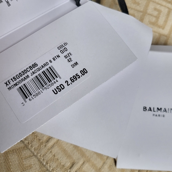 Balmain Jacquard Monogram Blazer - Picture 9 of 16